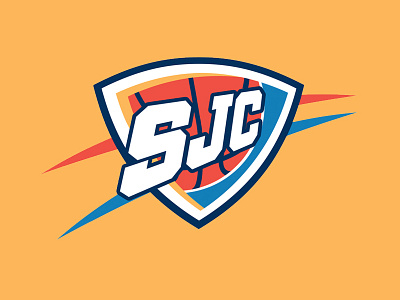 SJC Thunder. basketball custom design designer drums identity logo logos nba sjc sjc drums spoof