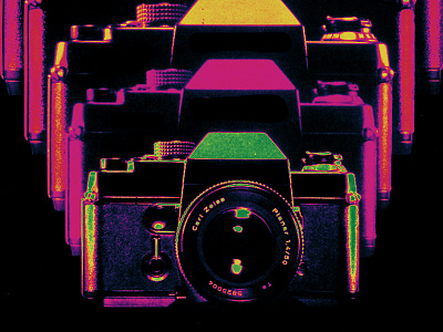 Analog. design manipulation neon photography