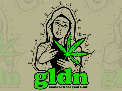 The Good Plant art design marijuana religion vector weed