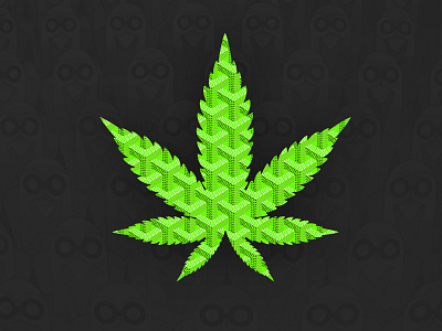 GOYARD GREEN art cannabis design designer flower goyard marijuana spoof weed