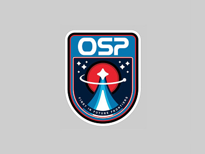 First in Future Frontiers badges design identity logo orlando space program outer space