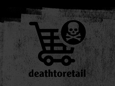 DEATHTORETAIL clothing design icon identity logo retail shopping skull symbol