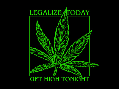 Get High Tonight. apparel cannabis design logo logodesign marijuana marijuana logo mmj streetwear typography