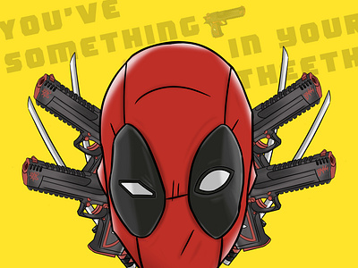 You've something in your Teeth! Digital illustration of DEADPOOL adobe photoshop character design deadpool design digital panting graphic design illustration marverl comics