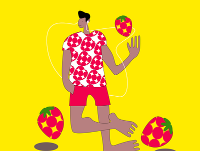 Restless Strawberry affinity design illustration illustrator ui