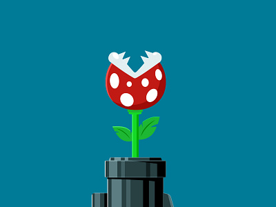 Piranha Plant 2d-3d 2d 3d 3d art design figma illustration monster plants retro supermario texture ui vintage