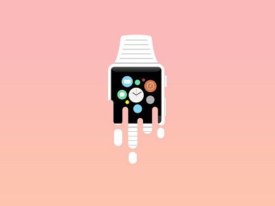 The persistence of memory apple dali design illustration watch