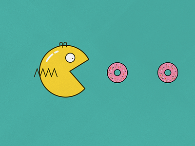 Pac-Homer donuts homer icon illustration pac man simpson