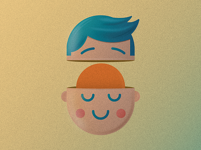 Headspace character design headspace icon illustration logo meditation texture