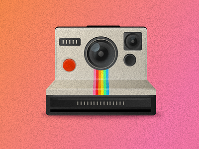 Polaroid camera design gradients icon illustration instagram logo photo polaroid texture vintage