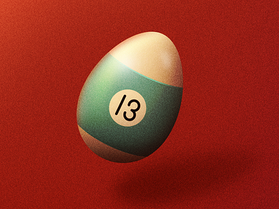 Egg billiards billiards color design egg icon illustration pool retro