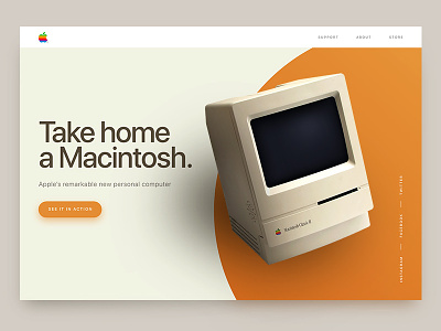 Apple – Daily UI #003 Landing Page challenge dailyui design mac ui vintage web