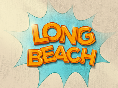 Long Beach california city design icon illustration long beach retro texture typography vintage