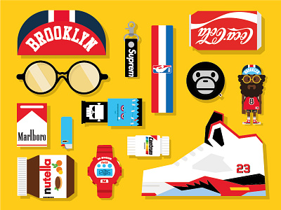 Brooklyn Essential brooklyn cocacola illustration jordan supreme vector