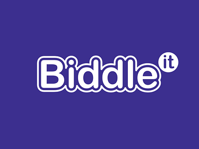 Biddle it app branding design logo typography vector