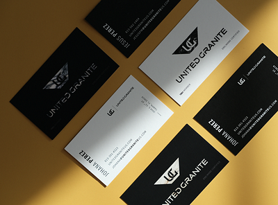 United Granite Business Cards branding business card business card design creative design designer graphic design puerto rico small business smallbiz tampa vector