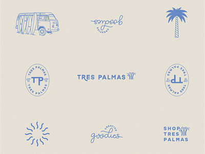 Tres Palmas brand design brand identity branding creative design design designer florida graphic design illustration illustration art puerto rico tampa