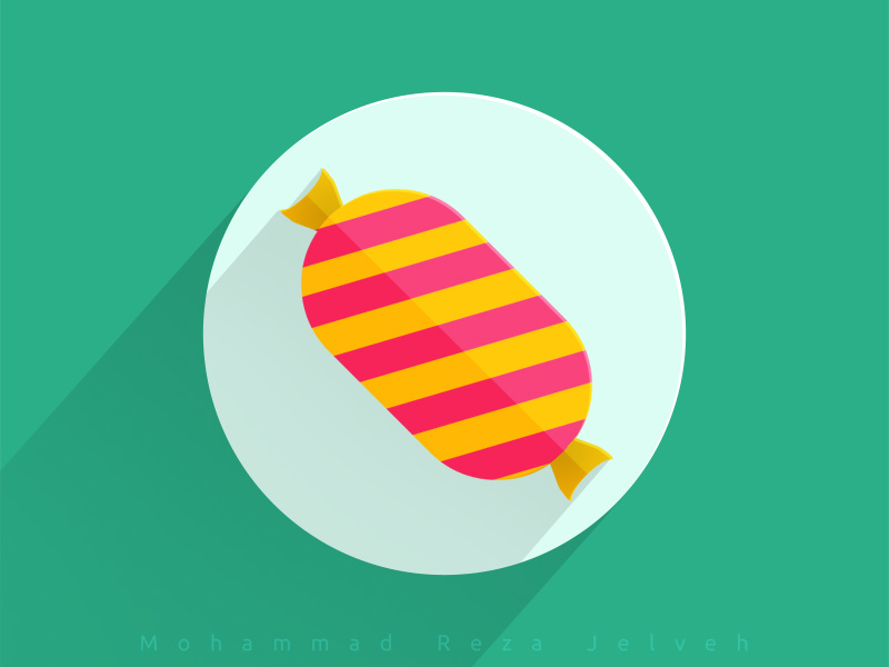 Candy mrjelveh minimal simple blue yellow red sweet candy flat