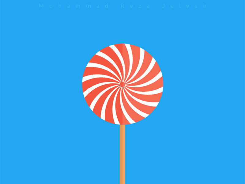 Lollipop mrjelveh minimal simple blue red sweet candy lollipop flat