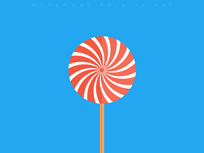 Lollipop blue candy flat lollipop minimal mrjelveh red simple sweet