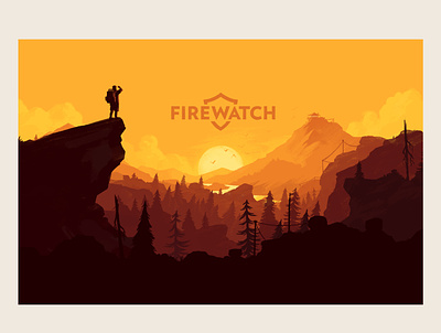 Firewatch — Landing Page Design branding design illustration