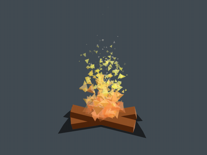 Low-Poly Campfire after effects campfire fire low poly motion motion graphics sim simulation