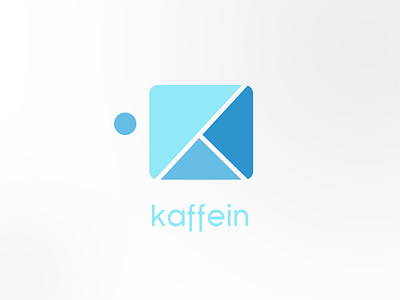 Kaffein brand clean design identity logo minimal simple startup vector