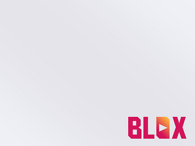 Blox brand clean design gradient identity logo media minimal simple startup twitch vector