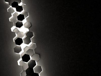 Pillars 3d hexagon illumination light pillars texture wallpaper
