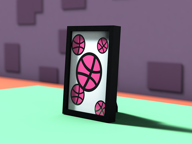 Picture Frame cinema4d c4d cinema 3d depth of field blur camera reflection material glass simulated