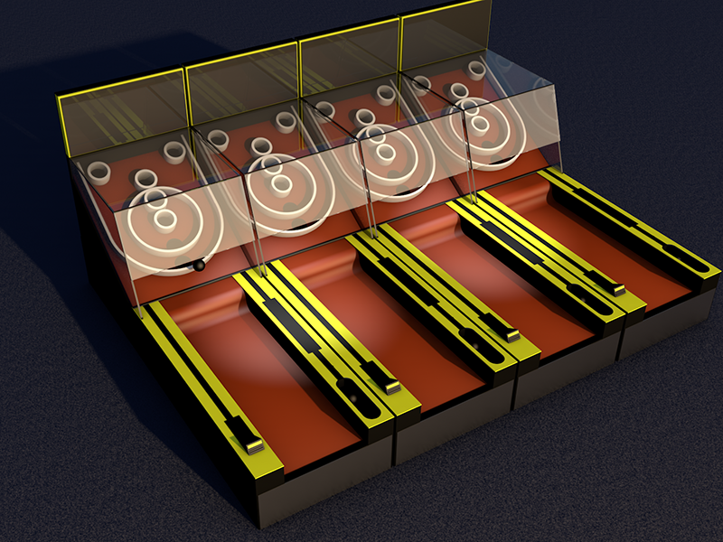 Skee-Ball (WIP) nostalgia retro arcade game design c4d 3d