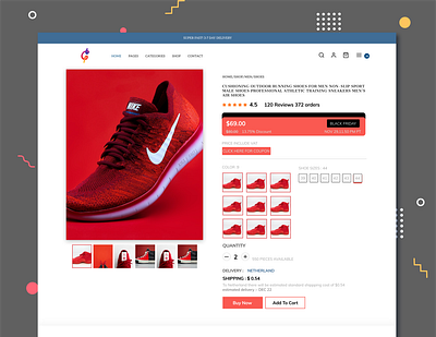 E-Commerce Website UI Design app branding business ui company design figma illustration shoes ui ux vector