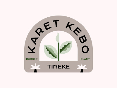 Karet kebo badge karet karetkebo kebo logo plant rubber rubberplant ruby tineke
