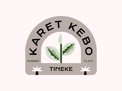Karet kebo badge karet karetkebo kebo logo plant rubber rubberplant ruby tineke