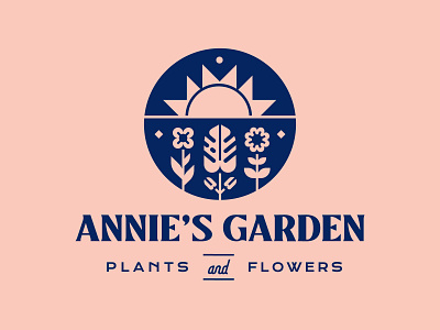 Annie's Garden pt. 2 botanical branding design flower garden logo plant vector