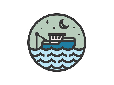 Fishing Vessel Badge badge fishing ship