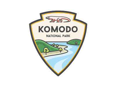 Komodo National Park animal dragon indonesia komodo national park patch