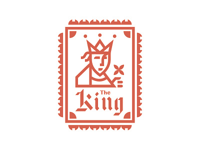 King badge design flower king logo patch vector