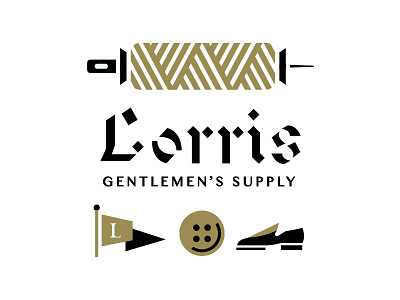 Lorris Gent Supply brand brand design branding design flag gentleman gentlemen logo shoes typography