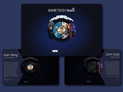 GameTech Project About us page app branding design graphic design illustration logo typography ui ux vector