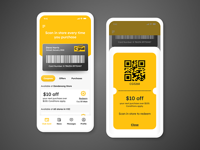 New membership app app design mobile ui