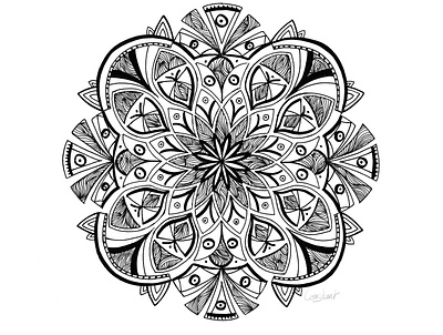 Organic Mandala artwork illustration mandala meditation print yoga