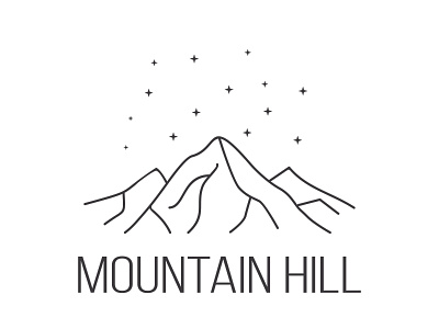 Mountain Hill app branding design graphic design icon illustration logo scenic typography ui ux vector