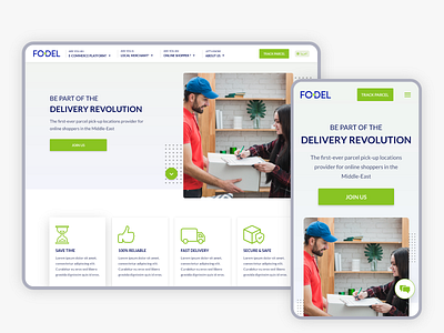 Logistic website homepage