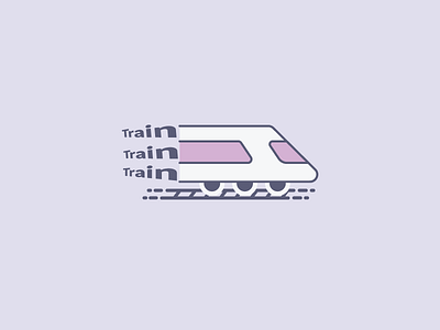 Train illustration icon illustration metro rail railway train transport