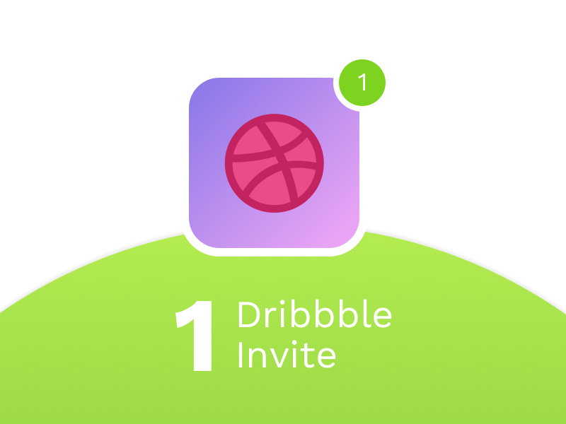 1 Dribbble Invite one dribbble invite