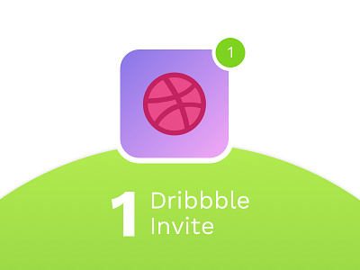 1 Dribbble Invite dribbble invite one