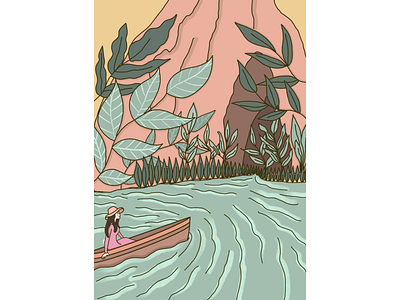 Adventure girl 2d illustration design flat illustration illu illustration vector