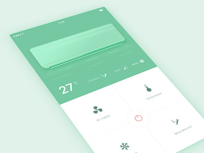 Air conditioning remote control APP. ui