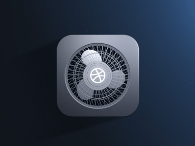 electric fan c4d gif ui